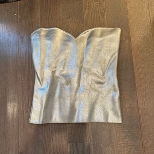 ZARA Silver Tube Top